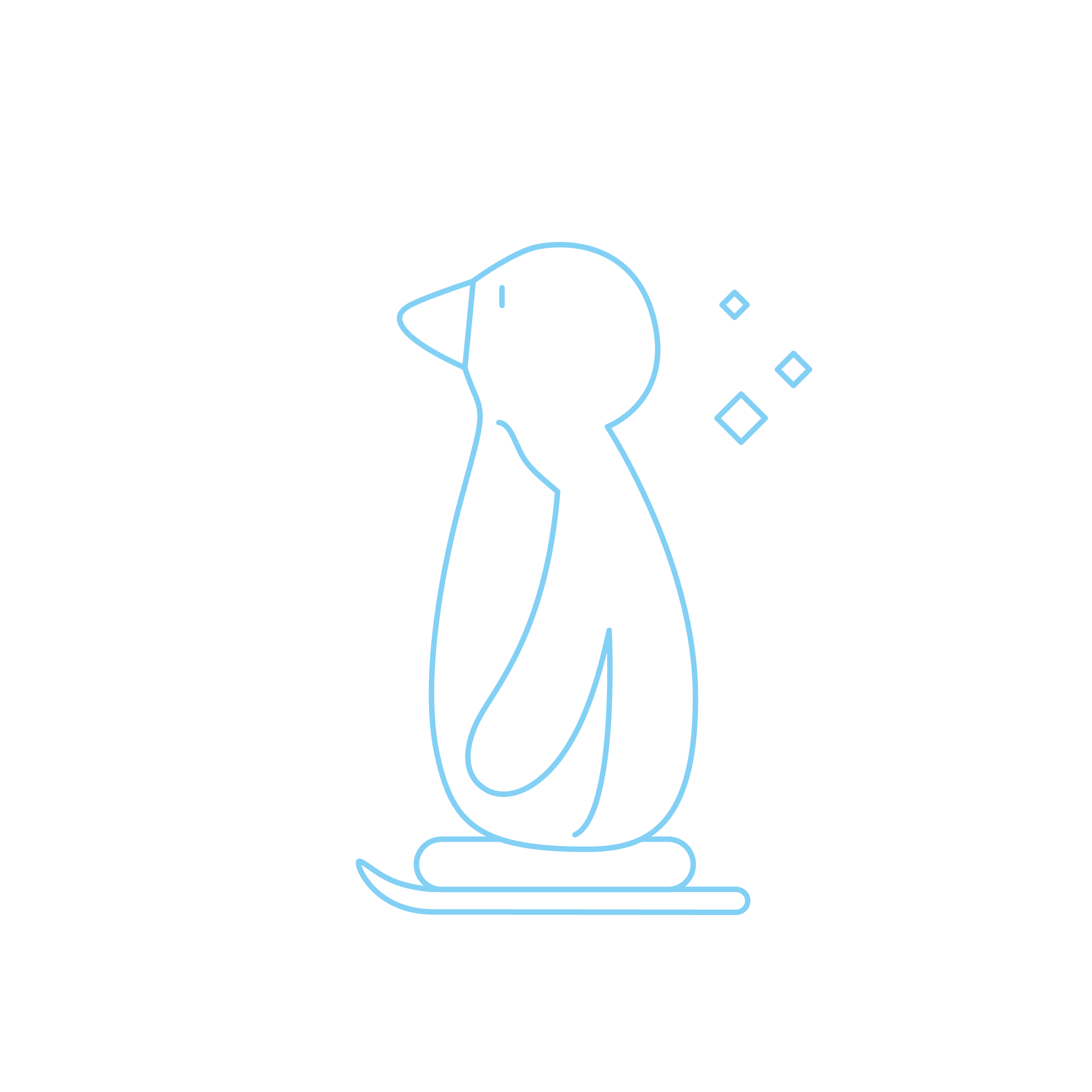 XET_Illustration_linear_Website_weisser-HG_Pinguin Illustration Pinguin